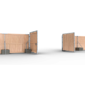 Mobile fence base | plate of concrete | Length: 700 mmHeight: 130 mmWidth: 190 mmwith 4 holes ( 46 mm)25 kg